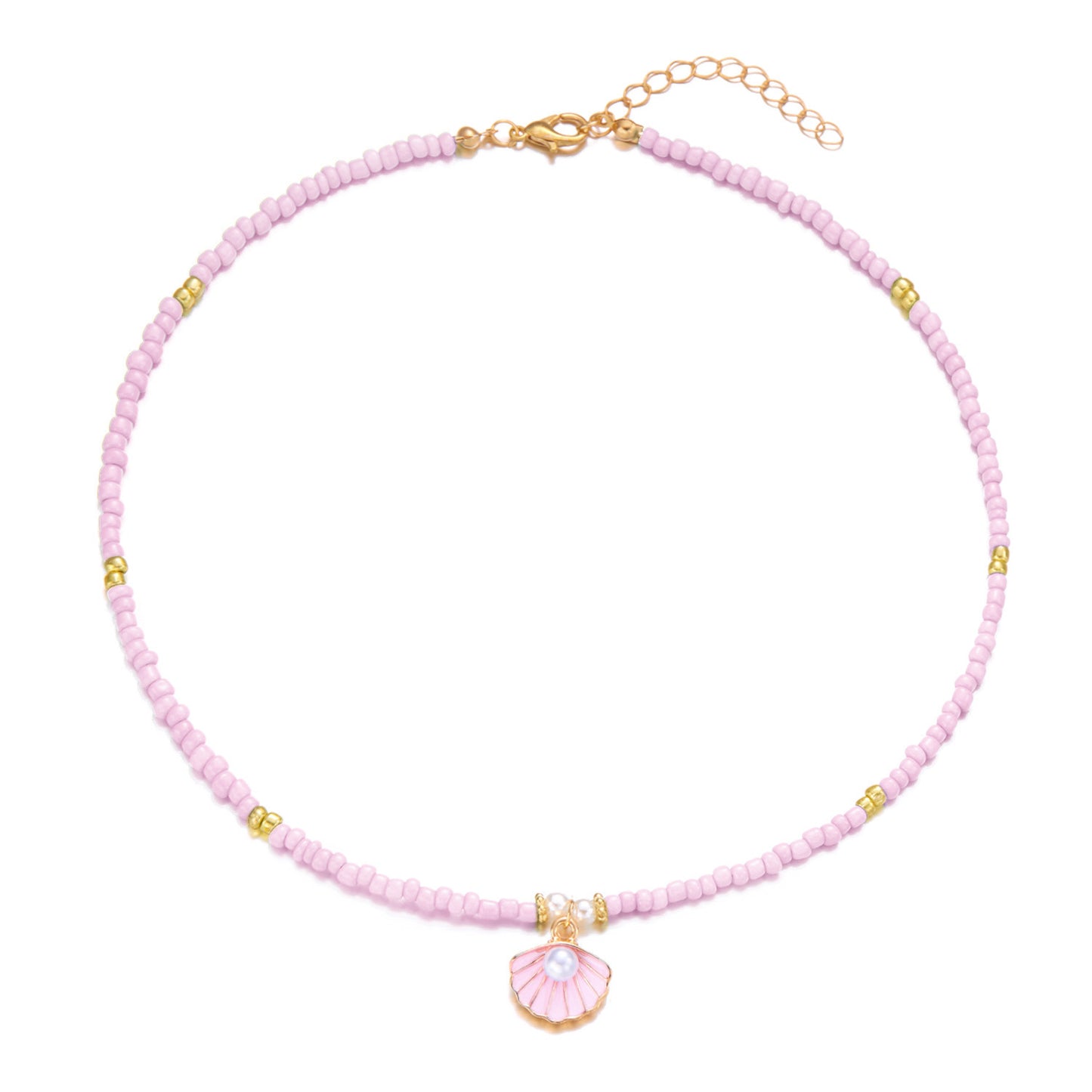 Bohemian Nautical-Style Shell And Pearl Necklace