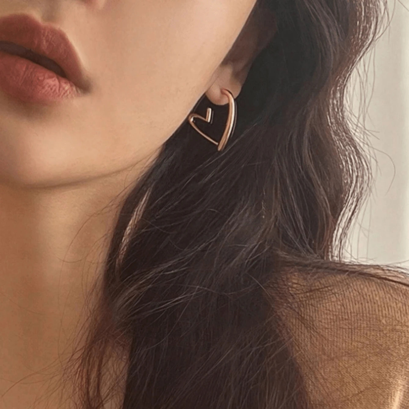 Simple Heart-shaped Earrings For Women