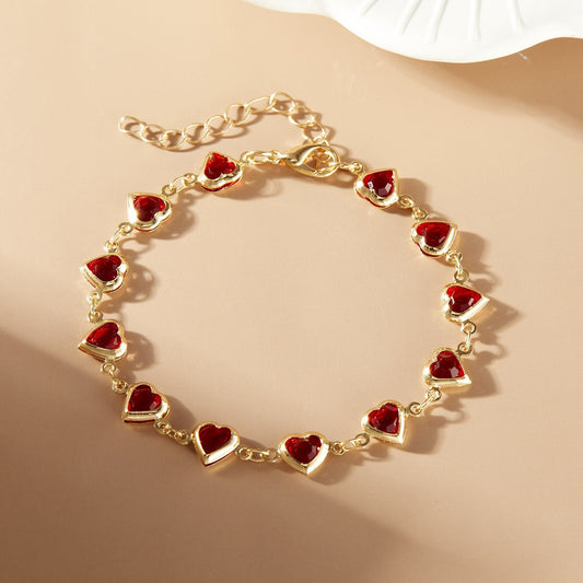 Fashionable Colorful Heart Bracelet For Women