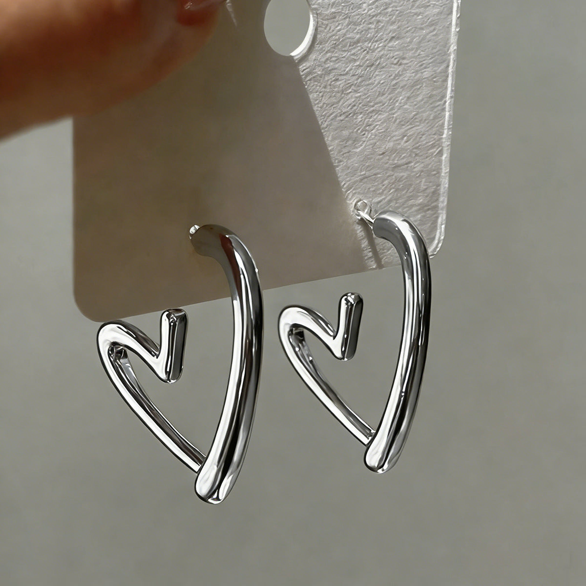 Simple Heart-shaped Earrings For Women